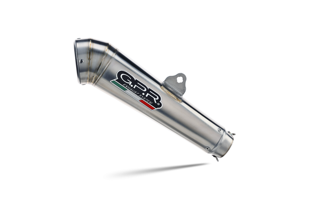 GPR exhaust compatible with  Royal Enfield Himalayan 410 2021-2024, Powercone Evo, Slip-on exhaust including link pipe and removable db killer 