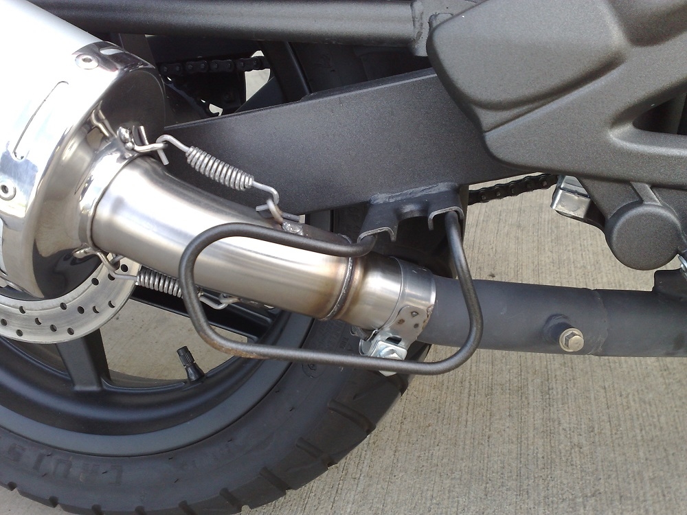 GPR exhaust compatible with  Kymco Quannon 125 2007-2016, Albus Ceramic, Slip-on exhaust including removable db killer and link pipe 