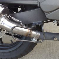 GPR exhaust compatible with  Kymco Quannon 125 2007-2016, Furore Nero, Slip-on exhaust including removable db killer and link pipe 