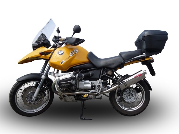 GPR exhaust compatible with  Bmw R1150GS - Adventure 1999-2004, Trioval, Slip-on exhaust including removable db killer and link pipe 