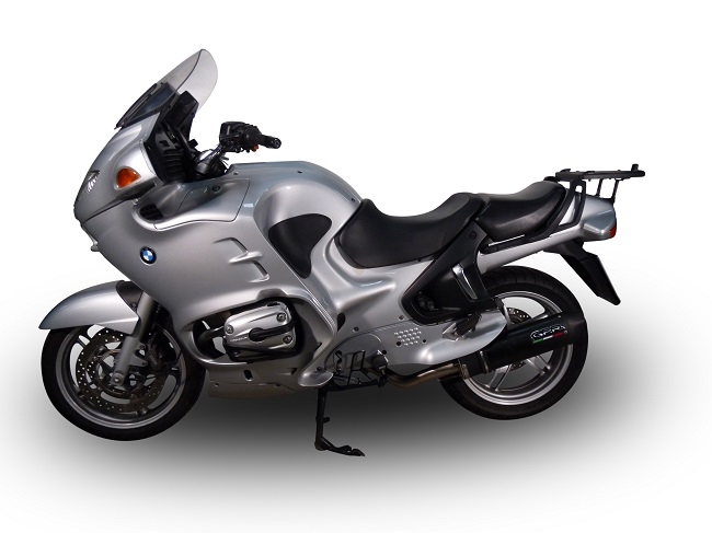 GPR exhaust compatible with  Bmw R1150RT 2000-2006, Furore Nero, Slip-on exhaust including removable db killer and link pipe 