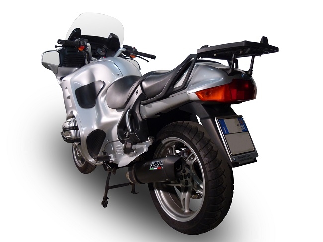 GPR exhaust compatible with  Bmw R1150RT 2000-2006, Furore Nero, Slip-on exhaust including removable db killer and link pipe 