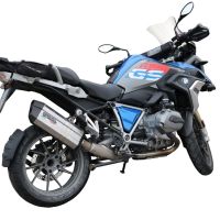 GPR exhaust compatible with  Bmw R1200GS 2017-2018, Sonic Titanium, Slip-on exhaust including removable db killer and link pipe 