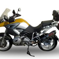 GPR exhaust compatible with  Bmw R1200GS - Adventure 2004-2009, Gpe Ann. titanium, Slip-on exhaust including removable db killer and link pipe 