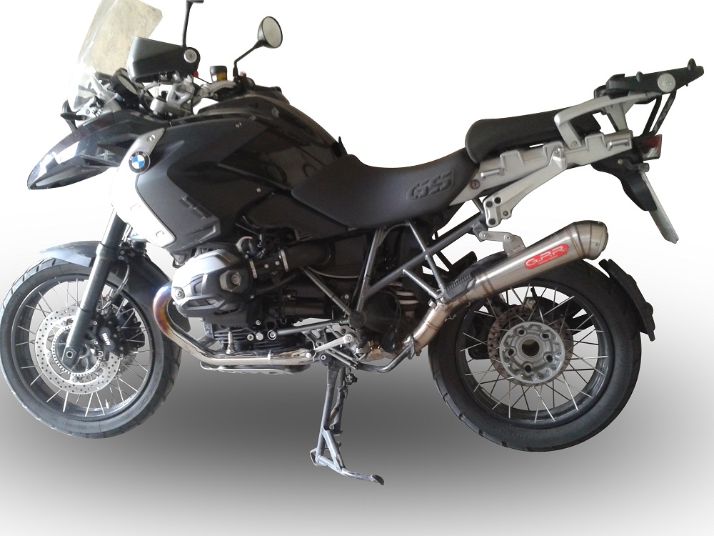 GPR exhaust compatible with  Bmw R1200GS - Adventure 2004-2009, Powercone Evo, Slip-on exhaust including removable db killer and link pipe 
