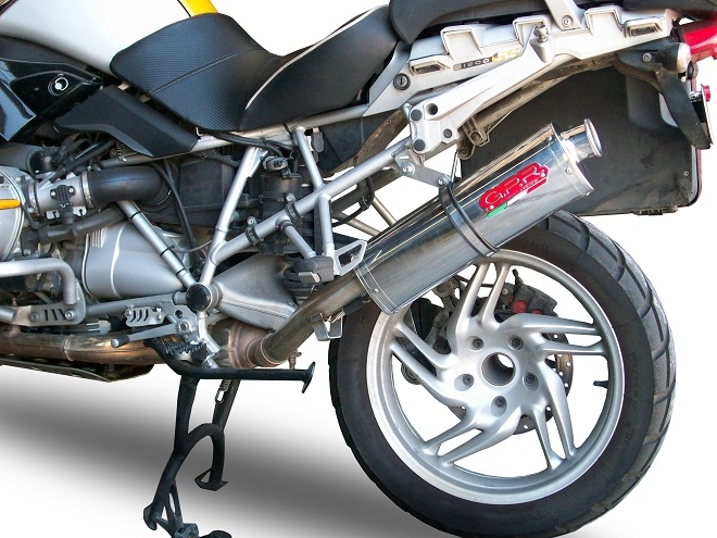 GPR exhaust compatible with  Bmw R1200GS - Adventure 2004-2009, Trioval, Slip-on exhaust including removable db killer and link pipe 