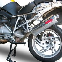 GPR exhaust compatible with  Bmw R1200GS - Adventure 2004-2009, Trioval, Slip-on exhaust including removable db killer and link pipe 
