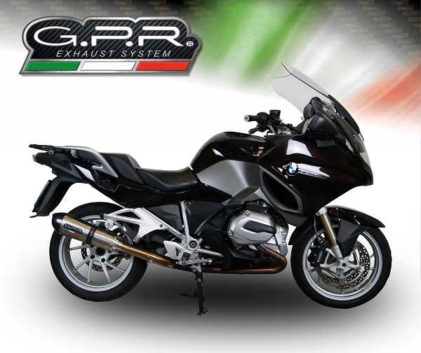 GPR exhaust compatible with  Bmw R1200RT LC 2014-2016, Gpe Ann. titanium, Slip-on exhaust including removable db killer and link pipe 