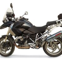 GPR exhaust compatible with  Bmw R1200GS - Adventure 2010-2012, Trioval, Slip-on exhaust including removable db killer and link pipe 
