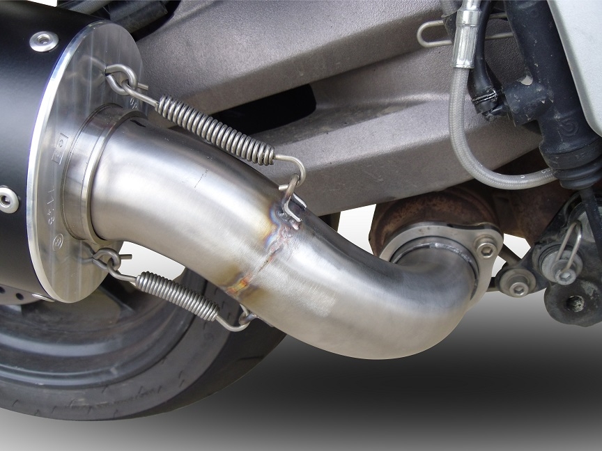 GPR exhaust compatible with  Aprilia Caponord 1200 2013-2016, Satinox, Slip-on exhaust including removable db killer and link pipe 