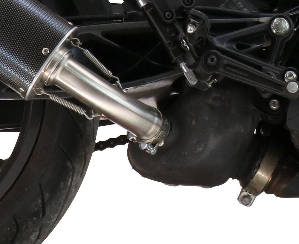 GPR exhaust compatible with  Ktm 390 DUKE 2021-2023, GP Evo4 Titanium, Slip-on exhaust including removable db killer and link pipe 