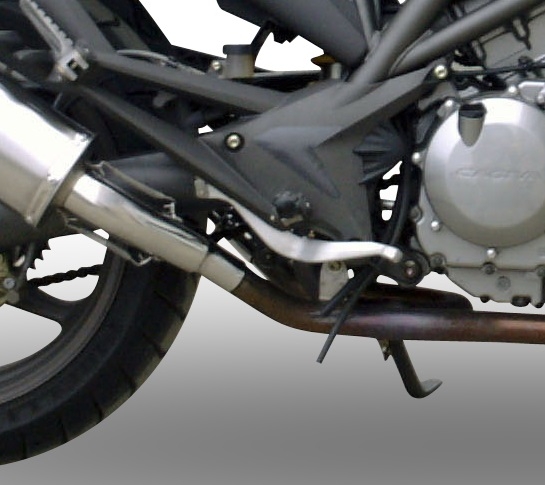 GPR exhaust compatible with  Cagiva Raptor 650 2001-2005, Furore Nero, Dual slip-on including removable db killers and link pipes 