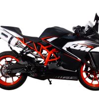 GPR exhaust compatible with  Ktm RC 200 2014-2016, Albus Ceramic, Slip-on exhaust including removable db killer and link pipe 