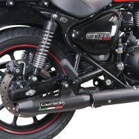 GPR exhaust compatible with  Royal Enfield Classic 350 2021-2023, Deeptone Nero, Slip-on exhaust including link pipe and removable db killer 