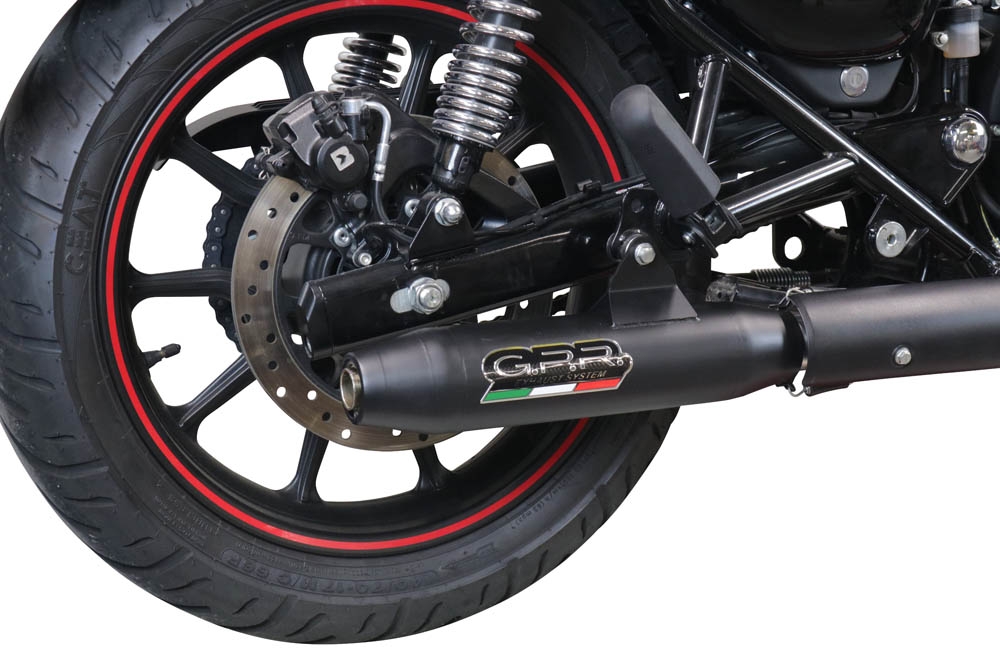 GPR exhaust compatible with  Royal Enfield Classic 350 2021-2023, Deeptone Nero, Slip-on exhaust including link pipe and removable db killer 