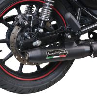 GPR exhaust compatible with  Royal Enfield Meteor 350 2021-2023, Deeptone Nero, Slip-on exhaust including link pipe and removable db killer 