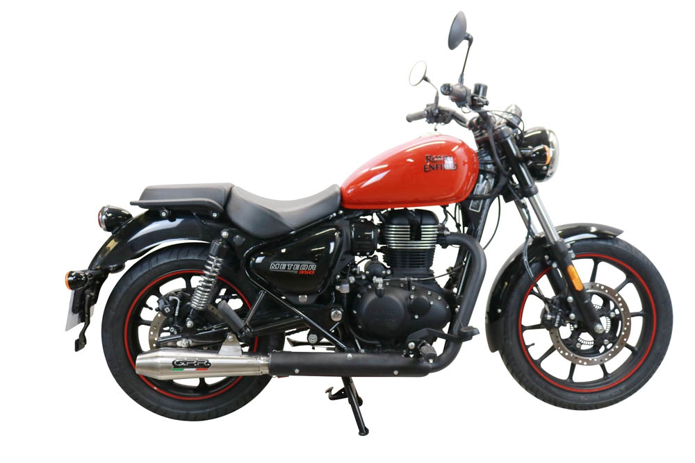 GPR exhaust compatible with  Royal Enfield Meteor 350 2021-2023, Ultracone, Slip-on exhaust including link pipe 