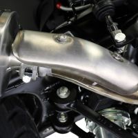 Exhaust system compatible with Royal Enfield Himalayan 410 2021-2024, Albus Evo4, Homologated legal slip-on exhaust including removable db killer, link pipe and catalyst 