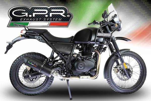 GPR exhaust compatible with  Royal Enfield Himalayan 410 Diam.36mm 2017-2020, Furore Poppy, Slip-on exhaust including link pipe and removable db killer 