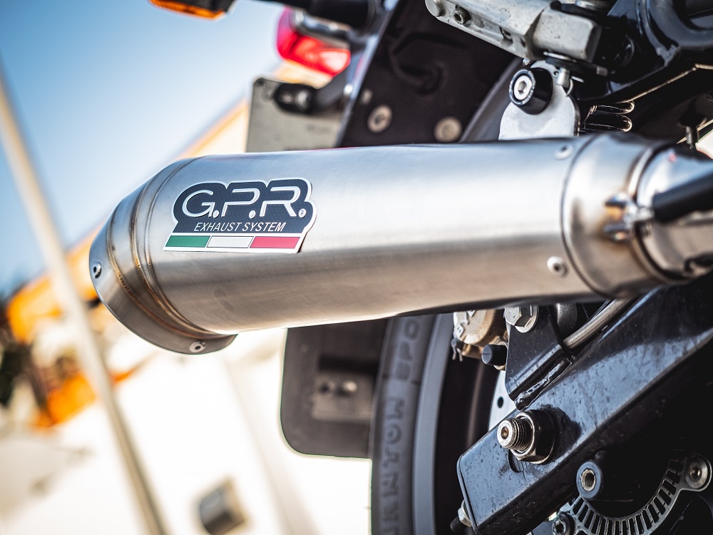 GPR exhaust compatible with  Royal Enfield Continental 650 2021-2024, Powercone Evo, Dual slip-on exhausts including removable db killers and link pipes 