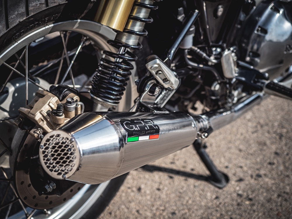 GPR exhaust compatible with  Royal Enfield Continental 650 2019-2020, Ultracone, Dual slip-on exhausts including removable db killers and link pipes 