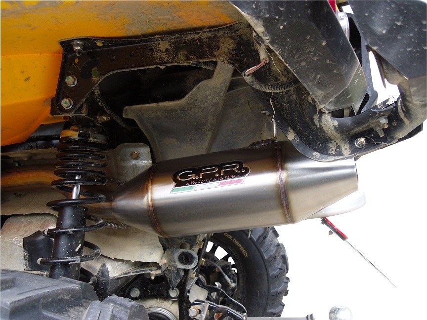 GPR exhaust compatible with  Can Am Outlander 570 Max / XT / XMR 2016-2017, Deeptone Atv, Slip-on exhaust including removable db killer and link pipe 