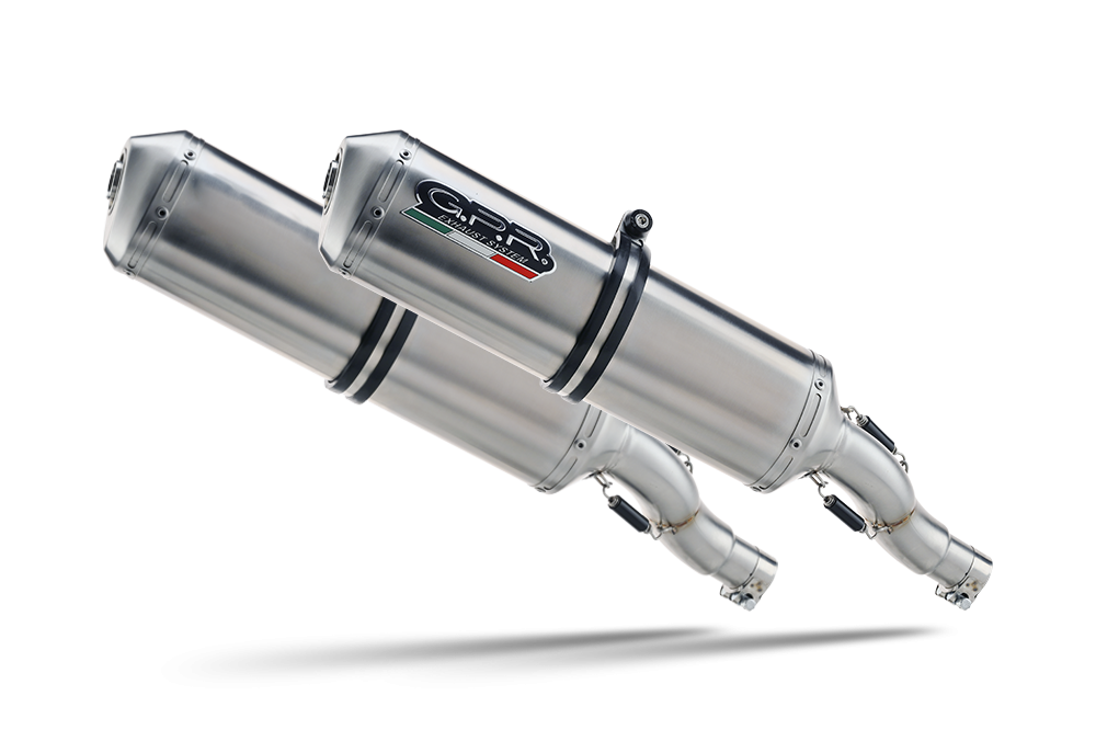 GPR exhaust compatible with  Yamaha Xt 660 Z Teneré 2008-2016, Satinox , Dual slip-on including removable db killers and link pipes 