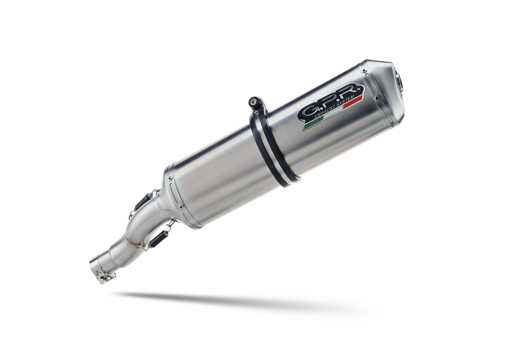 GPR exhaust compatible with  Aprilia Mana 850 Gt 2007-2016, Satinox, Mid-Full system exhaust including removable db killer 