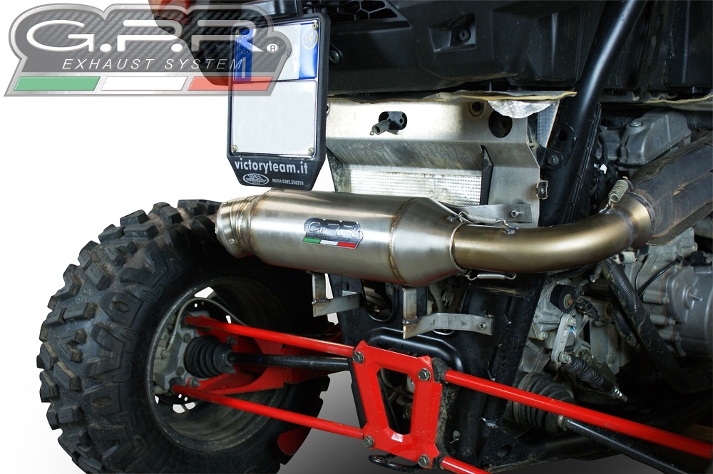 GPR exhaust compatible with  Polaris  Rzr XP 1000  2014-2014, Power Bomb, Slip-on exhaust including removable db killer and link pipe 