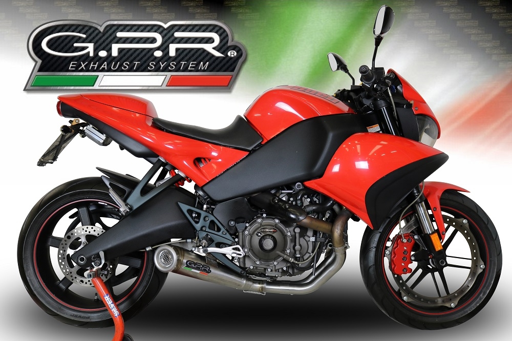 GPR exhaust compatible with  Buell 1125 R -CR 2005-2009, Powercone Evo, Mid-Full system exhaust including removable db killer 