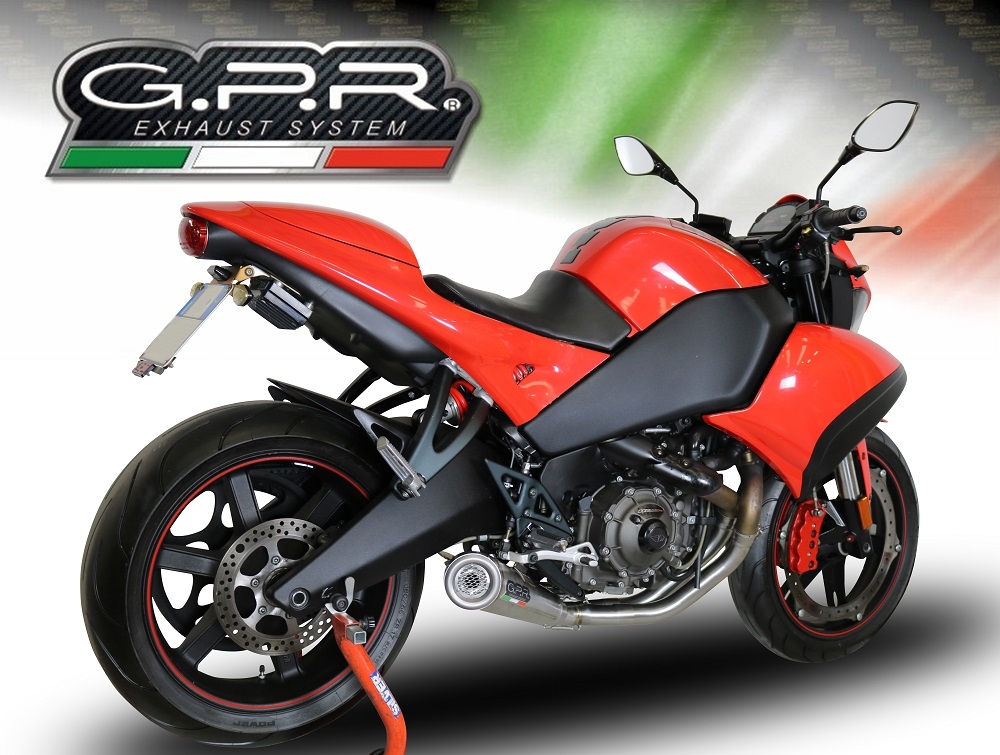 GPR exhaust compatible with  Buell 1125 R -CR 2005-2009, Powercone Evo, Mid-Full system exhaust including removable db killer 