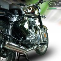 GPR exhaust compatible with  Royal Enfield Continental GT 535  2014-2016, Deeptone Inox, Slip-on exhaust, including link pipe and removable db killer 