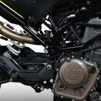 Exhaust system compatible with Husqvarna Svartpilen 401 2018-2019, M3 Poppy , Homologated legal Mid-full system exhaust, including removable db killer and catalyst 