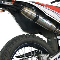 GPR exhaust compatible with  Beta RR 125 Enduro Lc 4t 2010-2018, Deeptone Inox, Slip-on exhaust including removable db killer and link pipe 