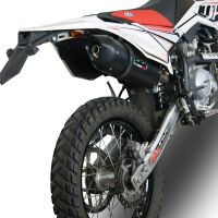 GPR exhaust compatible with  Beta RR 125 Enduro Lc 4t 2010-2018, Furore Nero, Slip-on exhaust including removable db killer and link pipe 