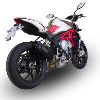 GPR exhaust compatible with  Mv Agusta F3 800 2021-2023, Gpe Ann. Poppy, Slip-on exhaust including link pipe and removable db killer 