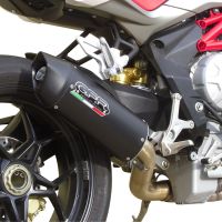 GPR exhaust compatible with  Mv Agusta Brutale 800 Dragster 2017-2020, Furore Evo4 Nero, Slip-on exhaust including link pipe and removable db killer 