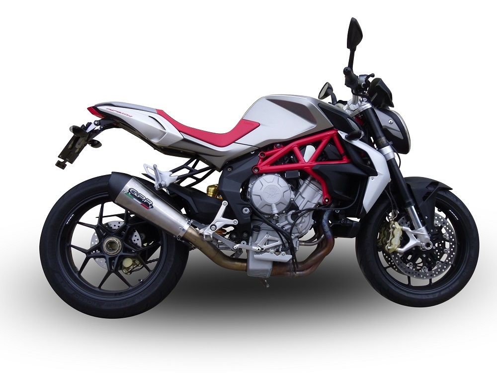 GPR exhaust compatible with  Mv Agusta Brutale 800 2021-2023, Gpe Ann. titanium, Slip-on exhaust including link pipe and removable db killer 