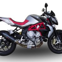 GPR exhaust compatible with  Mv Agusta Brutale 800 Dragster 2017-2020, Gpe Ann. Poppy, Slip-on exhaust including link pipe and removable db killer 