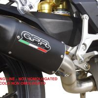 GPR exhaust compatible with  Mv Agusta Brutale 800 2021-2023, Furore Evo4 Nero, Slip-on exhaust including link pipe and removable db killer 