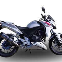 GPR exhaust compatible with  Honda CB500F 2019-2020, GP Evo4 Titanium, Slip-on exhaust including removable db killer and link pipe 