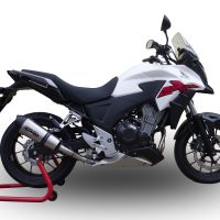 GPR exhaust compatible with  Honda CB500X 2016-2018, GP Evo4 Titanium, Slip-on exhaust including removable db killer and link pipe 