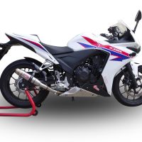 GPR exhaust compatible with  Honda CBR500R 2012-2018, Deeptone Inox, Slip-on exhaust including removable db killer and link pipe 