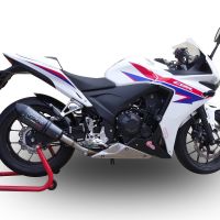 GPR exhaust compatible with  Honda CBR500R 2012-2016, Gpe Ann. Poppy, Slip-on exhaust including removable db killer and link pipe 