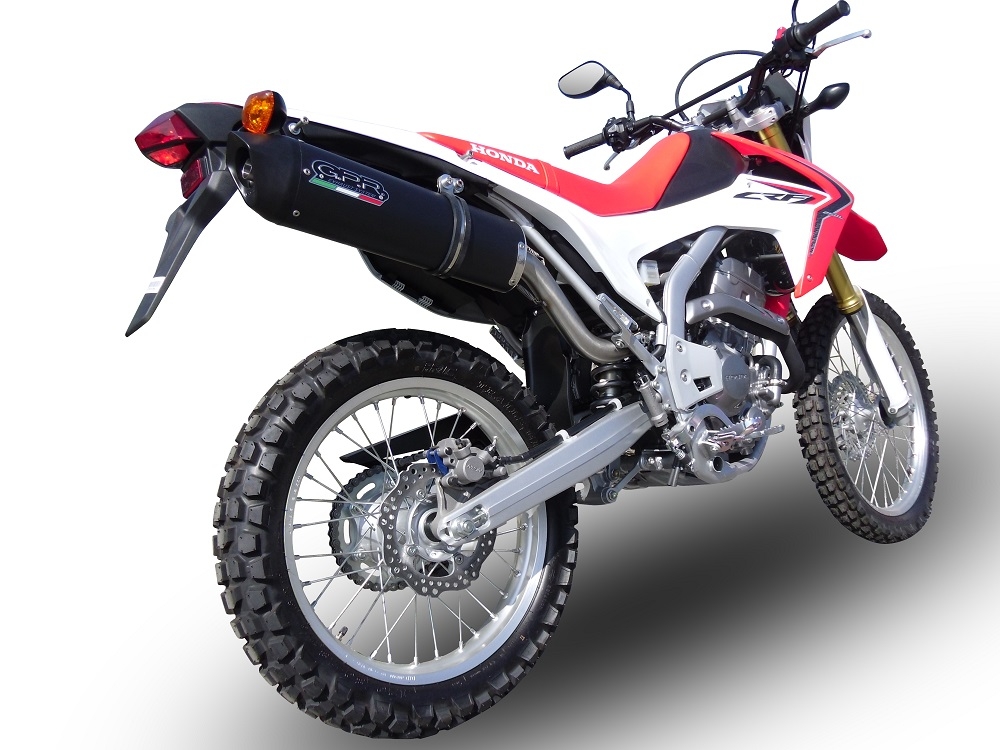 GPR exhaust compatible with  Honda CRF250L 2013-2016, Furore Nero, Full system exhaust, including removable db killer 