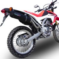 GPR exhaust compatible with  Honda CRF250L 2013-2016, Furore Nero, Full system exhaust, including removable db killer 