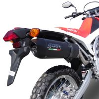 GPR exhaust compatible with  Honda CRF250L 2013-2016, Furore Nero, Full system exhaust, including removable db killer 