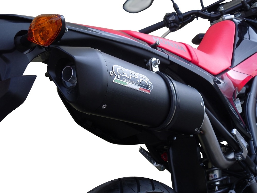 GPR exhaust compatible with  Honda CRF250M 2013-2016, Furore Nero, Full system exhaust, including removable db killer 