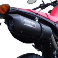 GPR exhaust compatible with  Honda CRF250M 2013-2016, Furore Nero, Full system exhaust, including removable db killer 