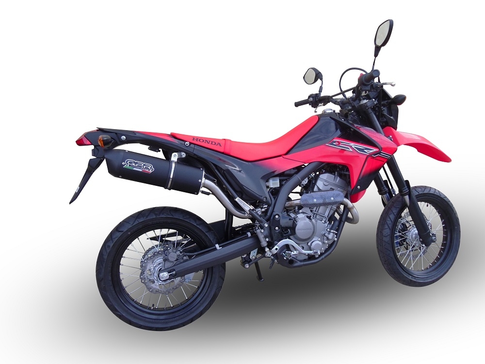 GPR exhaust compatible with  Honda CRF250M 2013-2016, Furore Nero, Full system exhaust, including removable db killer 